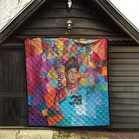 Ida B. Wells Quilt with Colorful Patchwork Pattern Design Confident Portrait Civil Rights and Journalism Tribute - Wonder Print Shop