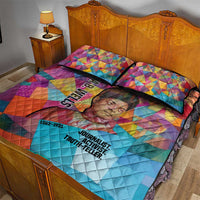 Ida B. Wells Quilt Bed Set with Colorful Patchwork Pattern Design Confident Portrait Civil Rights and Journalism Tribute - Wonder Print Shop