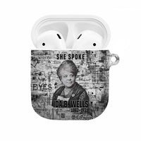 Ida B. Wells AirPods Case with Newspaper Collage Design Powerful Portrait Civil Rights and Free Press Tribute - Wonder Print Shop