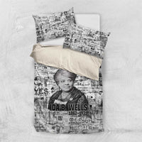Ida B. Wells Bedding Set with Newspaper Collage Design Powerful Portrait Civil Rights and Free Press Tribute - Wonder Print Shop