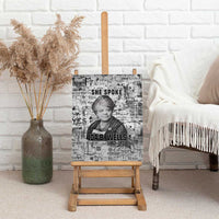 Ida B. Wells Canvas Wall Art with Newspaper Collage Design Powerful Portrait Civil Rights and Free Press Tribute - Wonder Print Shop