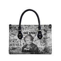 Ida B. Wells Leather Bag with Newspaper Collage Design Powerful Portrait Civil Rights and Free Press Tribute - Wonder Print Shop