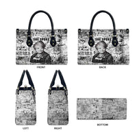 Ida B. Wells Leather Bag with Newspaper Collage Design Powerful Portrait Civil Rights and Free Press Tribute - Wonder Print Shop