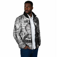 Ida B. Wells Padded Jacket with Newspaper Collage Design Powerful Portrait Civil Rights and Free Press Tribute - Wonder Print Shop