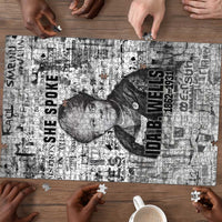 Ida B. Wells Puzzle with Newspaper Collage Design Powerful Portrait Civil Rights and Free Press Tribute - Wonder Print Shop