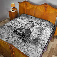 Ida B. Wells Quilt with Newspaper Collage Design Powerful Portrait Civil Rights and Free Press Tribute - Wonder Print Shop
