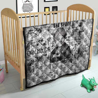Ida B. Wells Quilt with Newspaper Collage Design Powerful Portrait Civil Rights and Free Press Tribute - Wonder Print Shop
