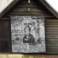 Ida B. Wells Quilt with Newspaper Collage Design Powerful Portrait Civil Rights and Free Press Tribute - Wonder Print Shop