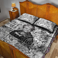 Ida B. Wells Quilt Bed Set with Newspaper Collage Design Powerful Portrait Civil Rights and Free Press Tribute - Wonder Print Shop