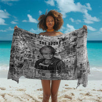 Ida B. Wells Sarong with Newspaper Collage Design Powerful Portrait Civil Rights and Free Press Tribute - Wonder Print Shop