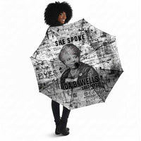 Ida B. Wells Umbrella with Newspaper Collage Design Powerful Portrait Civil Rights and Free Press Tribute - Wonder Print Shop