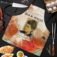 Ida B. Wells Apron with Floral Pen Design Illustrated Portrait Civil Rights and Journalism Tribute - Wonder Print Shop