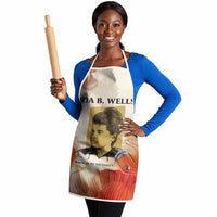Ida B. Wells Apron with Floral Pen Design Illustrated Portrait Civil Rights and Journalism Tribute - Wonder Print Shop