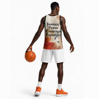 Ida B. Wells Basketball Jersey with Floral Pen Design Illustrated Portrait Civil Rights and Journalism Tribute - Wonder Print Shop