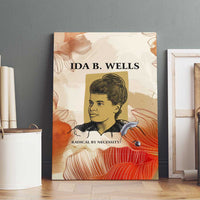 Ida B. Wells Canvas Wall Art with Floral Pen Design Illustrated Portrait Civil Rights and Journalism Tribute - Wonder Print Shop