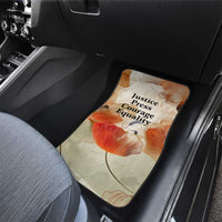 Ida B. Wells Car Mats with Floral Pen Design Illustrated Portrait Civil Rights and Journalism Tribute - Wonder Print Shop