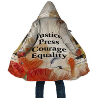 Ida B. Wells Cloak with Floral Pen Design Illustrated Portrait Civil Rights and Journalism Tribute - Wonder Print Shop