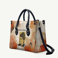 Ida B. Wells Leather Bag with Floral Pen Design Illustrated Portrait Civil Rights and Journalism Tribute - Wonder Print Shop