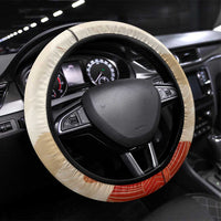 Ida B. Wells Steering Wheel Cover with Floral Pen Design Illustrated Portrait Civil Rights and Journalism Tribute - Wonder Print Shop