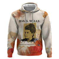 Ida B. Wells Zip Hoodie with Floral Pen Design Illustrated Portrait Civil Rights and Journalism Tribute - Wonder Print Shop
