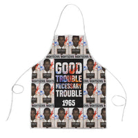 John Lewis Apron with Mugshot Collage Design Civil Rights Portrait Good Trouble Tribute - Wonder Print Shop