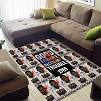 John Lewis Area Rug with Mugshot Collage Design Civil Rights Portrait Good Trouble Tribute - Wonder Print Shop