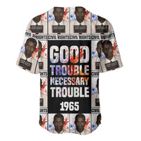 John Lewis Baseball Jersey with Mugshot Collage Design Civil Rights Portrait Good Trouble Tribute - Wonder Print Shop