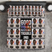 John Lewis Bedding Set with Mugshot Collage Design Civil Rights Portrait Good Trouble Tribute - Wonder Print Shop