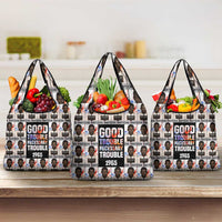 John Lewis Grocery Bag with Mugshot Collage Design Civil Rights Portrait Good Trouble Tribute - Wonder Print Shop