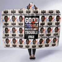 John Lewis Hooded Blanket with Mugshot Collage Design Civil Rights Portrait Good Trouble Tribute - Wonder Print Shop