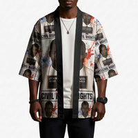 John Lewis Kimono with Mugshot Collage Design Civil Rights Portrait Good Trouble Tribute - Wonder Print Shop