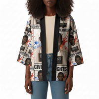 John Lewis Kimono with Mugshot Collage Design Civil Rights Portrait Good Trouble Tribute - Wonder Print Shop
