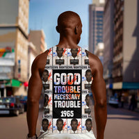 John Lewis Men Tank Top with Mugshot Collage Design Civil Rights Portrait Good Trouble Tribute - Wonder Print Shop