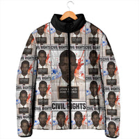 John Lewis Padded Jacket with Mugshot Collage Design Civil Rights Portrait Good Trouble Tribute - Wonder Print Shop