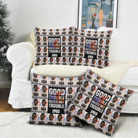 John Lewis Pillow Cover with Mugshot Collage Design Civil Rights Portrait Good Trouble Tribute - Wonder Print Shop