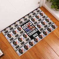 John Lewis Rubber Doormat with Mugshot Collage Design Civil Rights Portrait Good Trouble Tribute - Wonder Print Shop