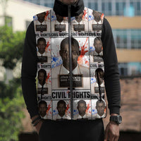 John Lewis Sleeveless Puffer Jacket with Mugshot Collage Design Civil Rights Portrait Good Trouble Tribute - Wonder Print Shop