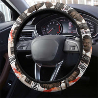 John Lewis Steering Wheel Cover with Mugshot Collage Design Civil Rights Portrait Good Trouble Tribute - Wonder Print Shop