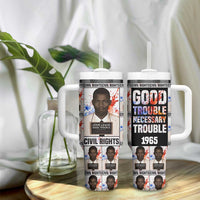 John Lewis Tumbler With Handle with Mugshot Collage Design Civil Rights Portrait Good Trouble Tribute - Wonder Print Shop