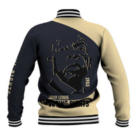 John Lewis Baseball Jacket with Selma Bridge Graphic Civil Rights and Voting Rights Tribute - Wonder Print Shop