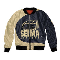 John Lewis Bomber Jacket with Selma Bridge Graphic Civil Rights and Voting Rights Tribute - Wonder Print Shop