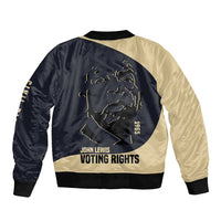 John Lewis Bomber Jacket with Selma Bridge Graphic Civil Rights and Voting Rights Tribute - Wonder Print Shop