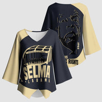 John Lewis Kimono Sleeve Blouse with Selma Bridge Graphic Civil Rights and Voting Rights Tribute - Wonder Print Shop