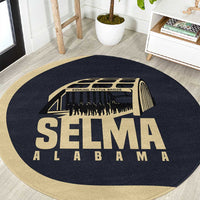 John Lewis Round Carpet with Selma Bridge Graphic Civil Rights and Voting Rights Tribute - Wonder Print Shop