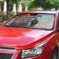 John Lewis Auto Sun Shade with Freedom Quote Graphic Civil Rights and Legacy Tribute - Wonder Print Shop