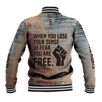 John Lewis Baseball Jacket with Freedom Quote Graphic Civil Rights and Legacy Tribute - Wonder Print Shop