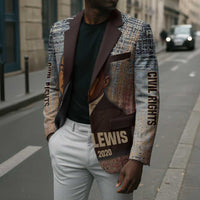 John Lewis Blazer with Freedom Quote Graphic Civil Rights and Legacy Tribute - Wonder Print Shop