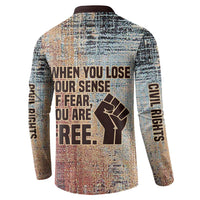 John Lewis Button Sweatshirt with Freedom Quote Graphic Civil Rights and Legacy Tribute