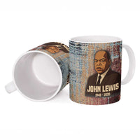 John Lewis Ceramic Mug with Freedom Quote Graphic Civil Rights and Legacy Tribute - Wonder Print Shop