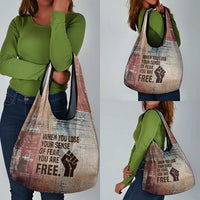 John Lewis Grocery Bag with Freedom Quote Graphic Civil Rights and Legacy Tribute - Wonder Print Shop